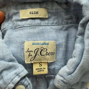 J. Crew Slim Fit Linen Button Down Shirt